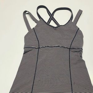 Lululemon grey stripped tank top